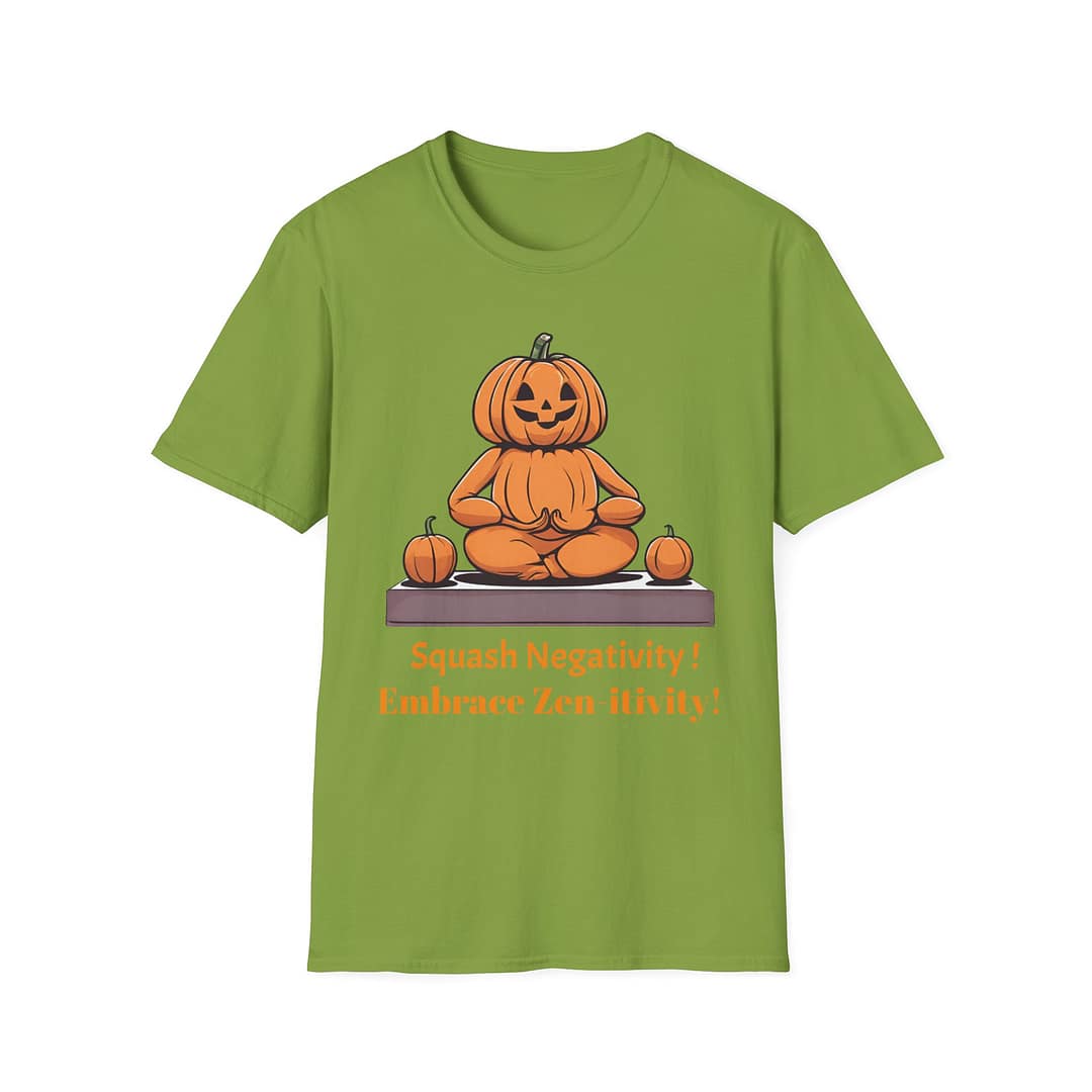 Pumpkin Meditation T-Shirt — with words - Image 9