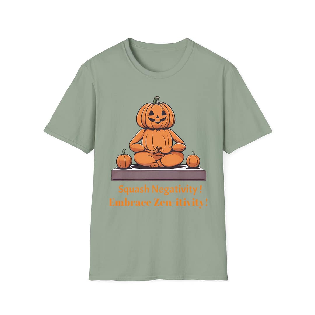 Pumpkin Meditation T-Shirt — with words - Image 8