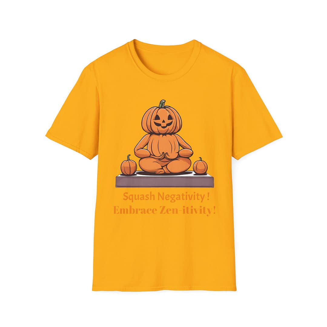 Pumpkin Meditation T-Shirt — with words - Image 5