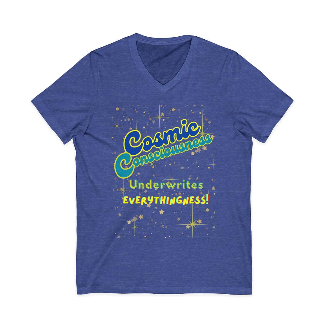 Cosmic Consciousness T-shirt, V-Neck, Unisex - Image 7