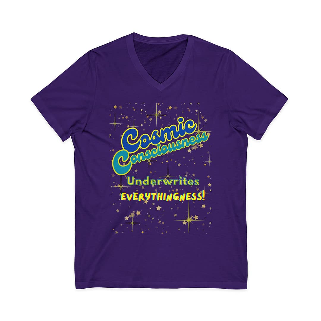 Cosmic Consciousness T-shirt, V-Neck, Unisex - Image 9