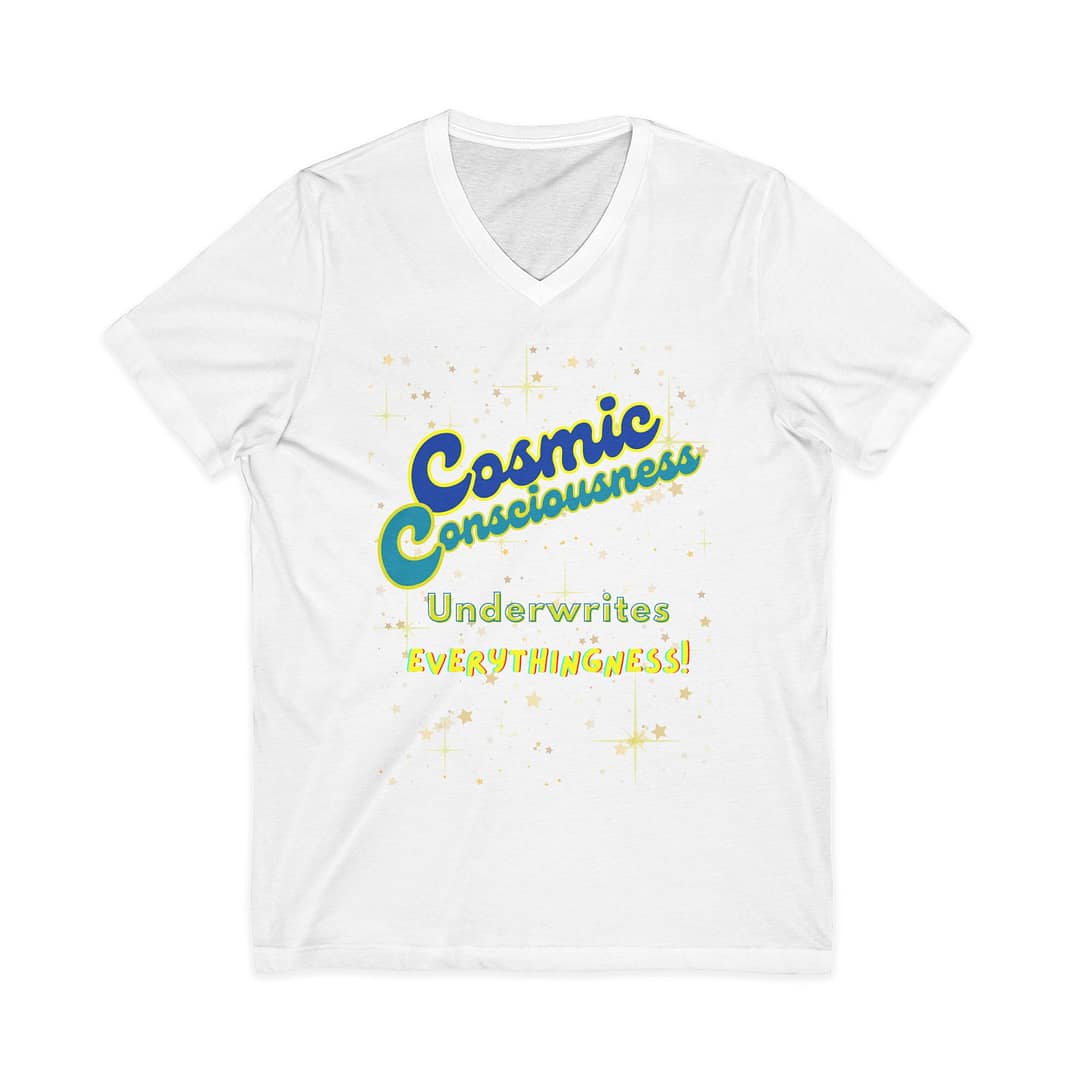 Cosmic Consciousness T-shirt, V-Neck, Unisex - Image 2